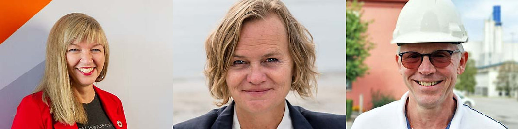 Kontaktpersoner Process+. F.v.: Monica Paulsen (ACT), Helene Fladmark (Eyde-nettverket), Bård Strandheim (Industrial Green Tech, foto Siri Krohn-Fagervoll).