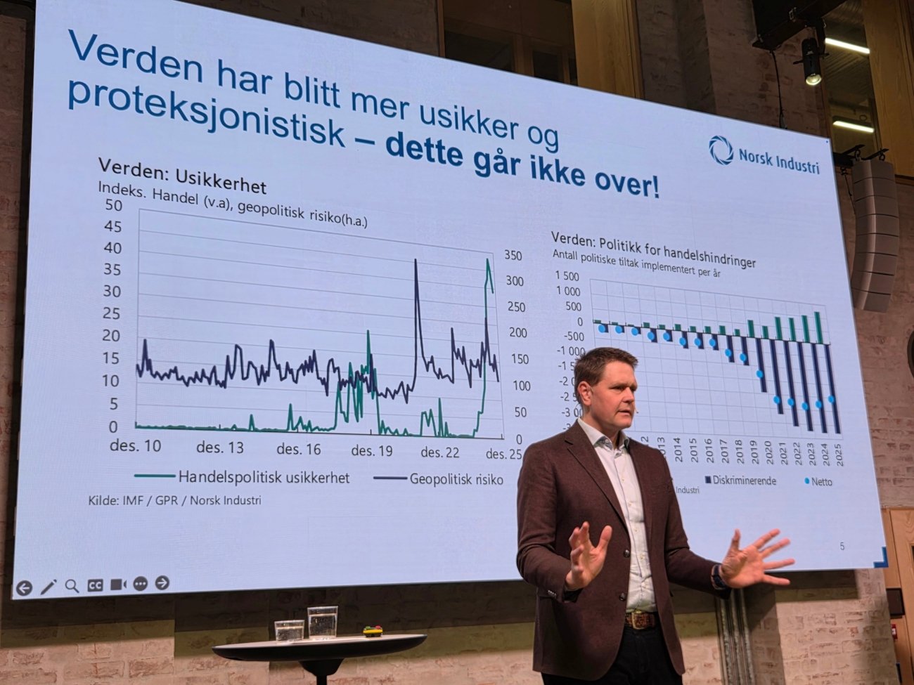 Harald Solberg presenterer konjunkturrapporten 2026