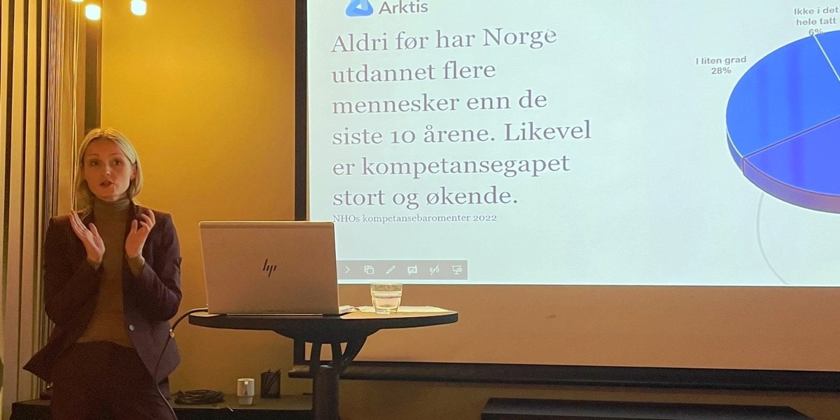 Person som holder et foredrag