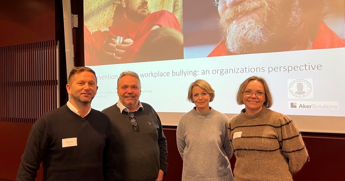 Fire personer som er foredragsholdere på seminar