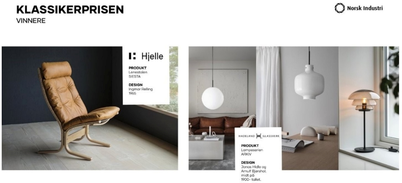 Collage bilder av stol og lamper